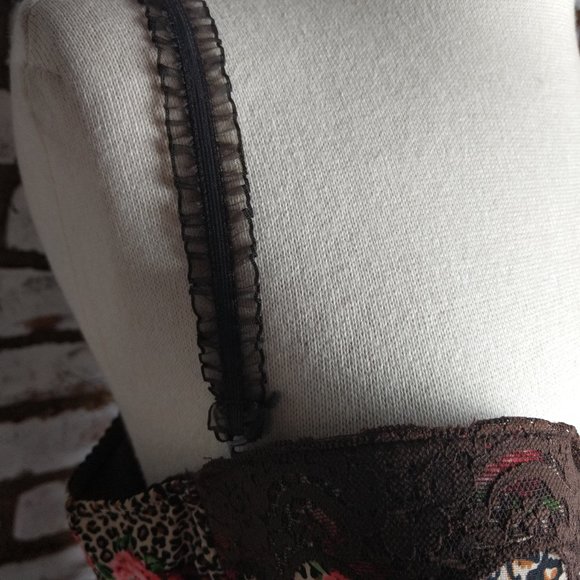 Nighty Chemise Cami Corset Top L SEXY Brown L - Picture 7 of 7